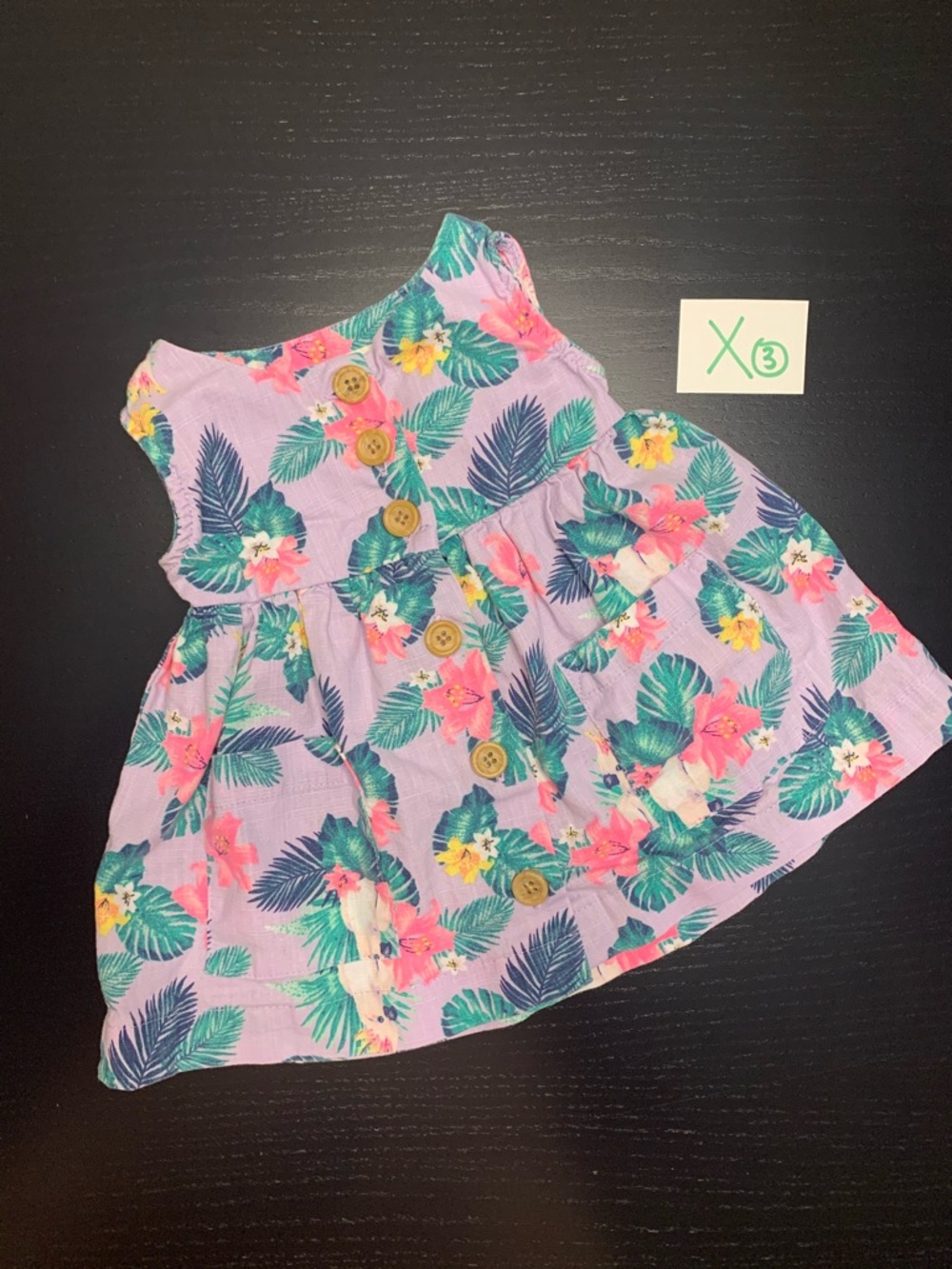 ⭐️2/$8.00⭐️ Girls Floral Button-Front Lavender Dress